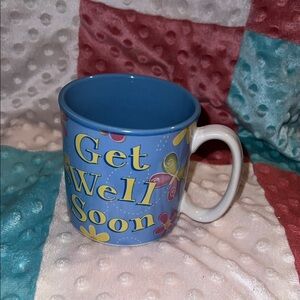 Get Well Soon Blue Floral Mug